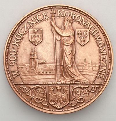 Polska II RP. Medal 1924 Bolesław Chrobry, brąz