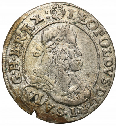 Austria. Leopold. 6 krajcarów 1675 – odmiana IAN
