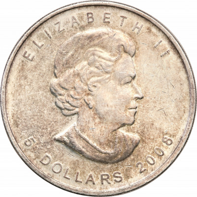 Kanada. 5 dolarów 2008 - 1 uncja srebra
