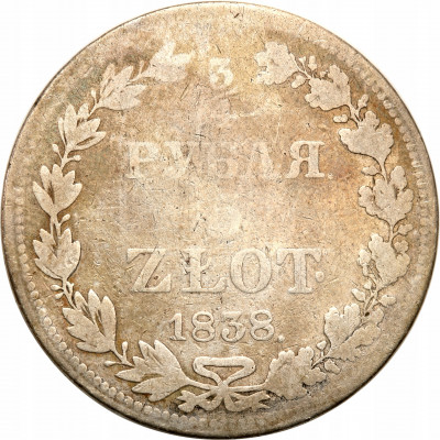 Polska 3/4 Rubla = 5 złotych 1838 MW Mikołaj I