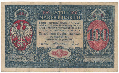 100 marek polskich 1916 jenerał
