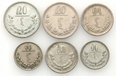 Mongolia 10 + 15 + 20 Mongo 1925 + 1937 - 6 sztuk