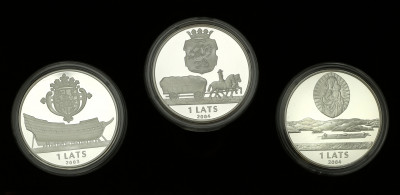 Litwa. 1 litu 2003-2004, zestaw 3 monet