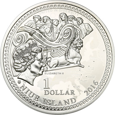 Niue 1 dolar 2016 Szlak Bursztynowy - Kaliningrad