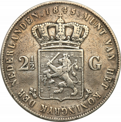 Holandia 2 1/2 Guldena 1845 st.3+