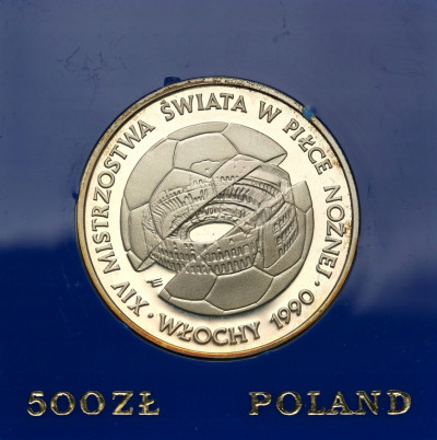 PRL. 500 złotych 1988 Piłka Włochy 1990