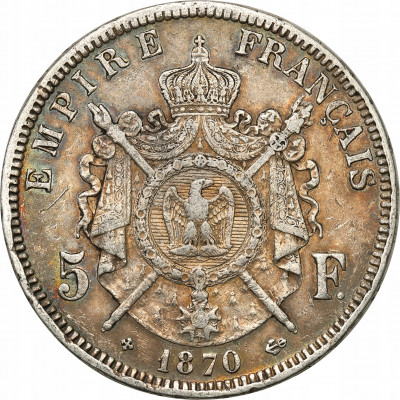 Francja 5 franków 1870 BB Strasbourg