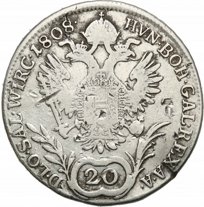 Austria 20 Krajcarów 1808 A Wiedeń st.3+