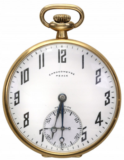 Zegarek kieszonkowy CHRONOMETRE PEACE – ZŁOTO