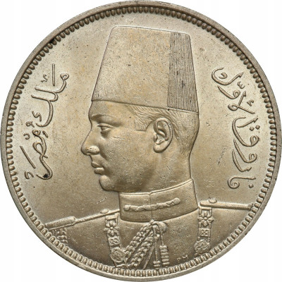 Egipt 5 Piastres 1937 SREBRO st.1