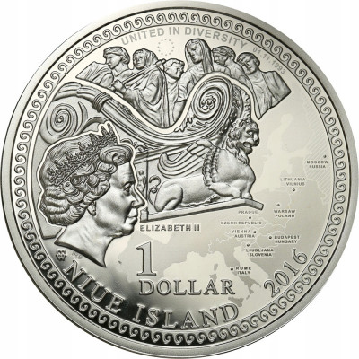 Niue 1 dolar 2016 Szlak Bursztynowy – Europa
