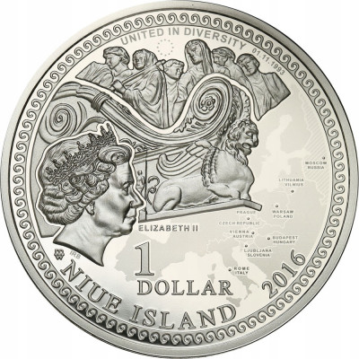 Niue 1 dolar 2016 Szlak Bursztynowy - S.Petersburg