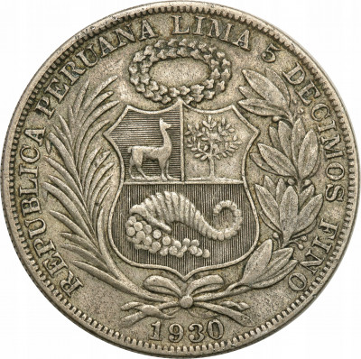 Peru. 1 Sol 1930 st.3+