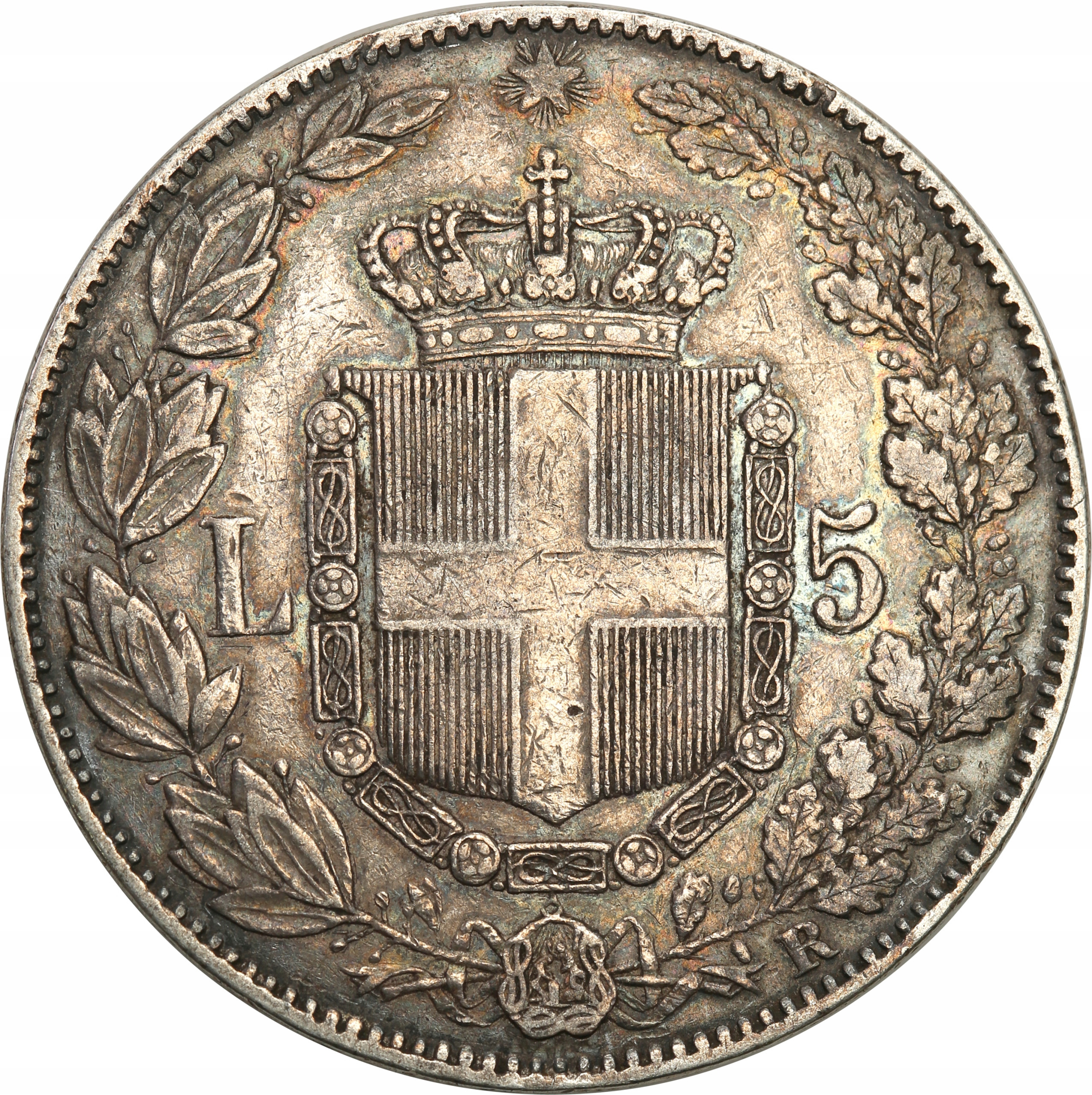 Włochy. Umberto I 5 lirów 1879 - RZADKIE