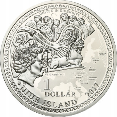 Niue 1 dolar 2017 Szlak Bursztynowy – Szombathely