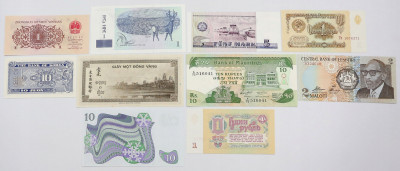 Świat - banknoty różne - zestaw 10 sztuk st.1