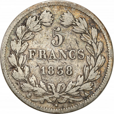 Francja. 5 franków 1838 A