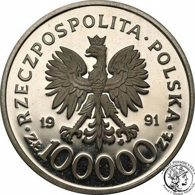 III RP. 100 000 złotych 1991 Narvik