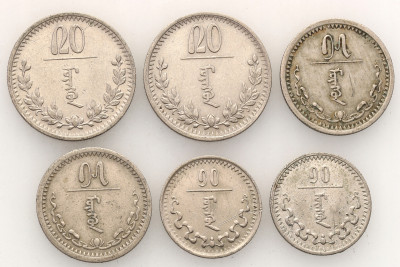 Mongolia 10 + 15+ 20 mongo (1937) 6 szt. st.3