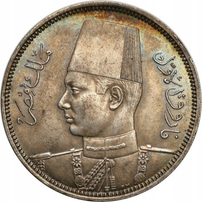 Egipt 5 Piastres 1937 SREBRO