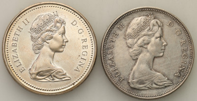 Kanada Elżbieta II 1 dolar 1965-1973 zestaw 2 szt.
