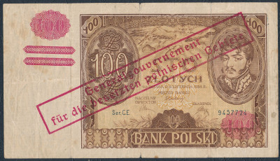 Gen. Gub. 100 złotych 1934 (nadruk fałszywy) st.4