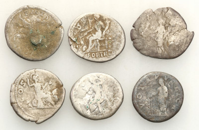 Rzym denary (6 szt.) suberaty st.4