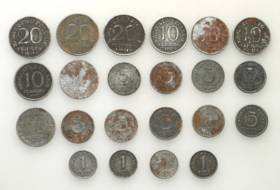Królestwo Pol. Zestaw Fenigów 1, 10 i 20 – 22 szt