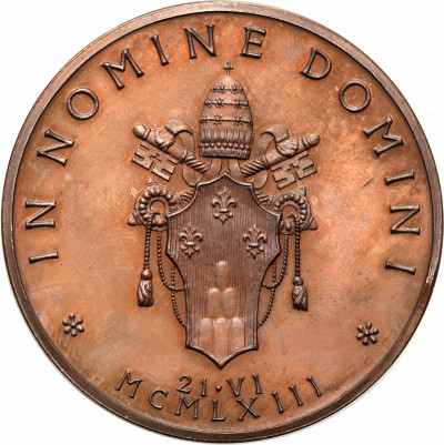 Watykan. Medal 1963 Paweł VI, miedź - PIĘKNY