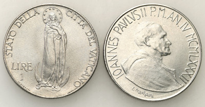 Watykan, 1 lir 1941 i 100 lirów 1982, 2 szt.