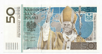 Banknot 50 złotych 2006 Jan Paweł II (UNC)