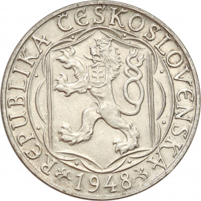 Czechosłowacja. 100 koron 1948 Srebro