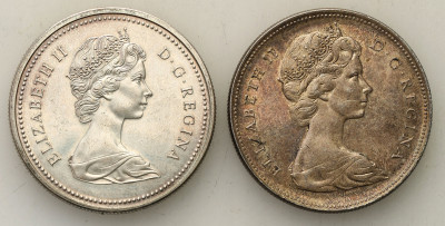 Kanada 1 dolar 1966 + 1972 srebro - 2 sztuki