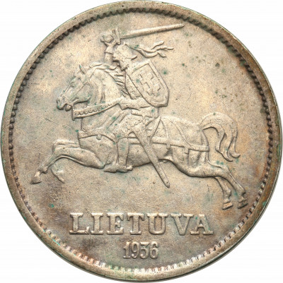 Litwa 10 Litów 1936 srebro st.2-