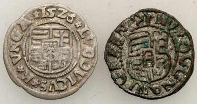 Węgry denar 1526 Ludwik Węgierski + fals st.3