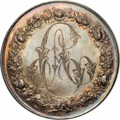 Francja medal zaślubinowy XIXw. SREBRO st.1-