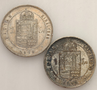 Węgry. 1 forint 1879 - lot 2 szt.