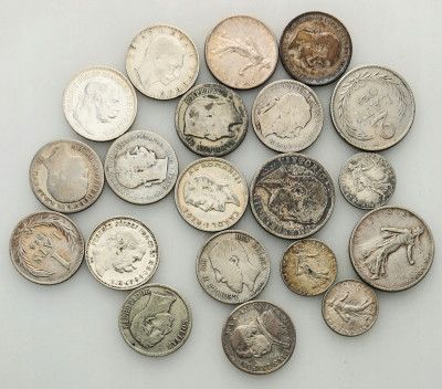 Europa monety srebrne Ag .835 - 20 sztuk