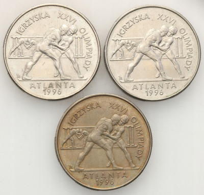 III RP 2 złote 1995 Atlanta lot 3 szt. st.1/2