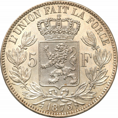 Belgia, Leopold II. 5 franków 1873, Bruksela