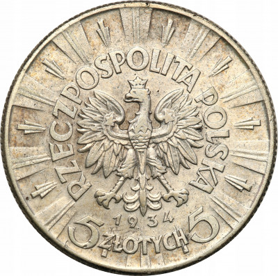 II RP. 5 złotych 1934 Piłsudski - RZADSZY