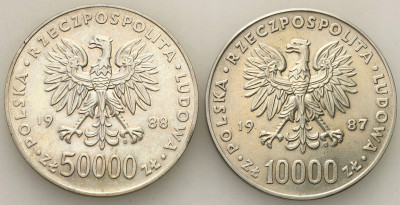 50 000 i 10 000 zł 1987-88 Jan Paweł II Piłsudski