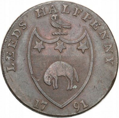 Wielka Brytania 1/2 penny Token 1791 Leeds