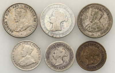Cejlon Sri Lanka monety srebrne - zestaw 6 sztuk