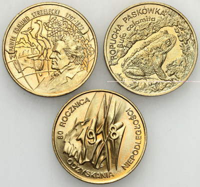 III RP. 2 złote 1997-1998, zestaw 3 monet