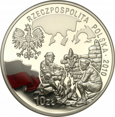 10 złotych 2009 Harcerstwo Polskie GCN PR70