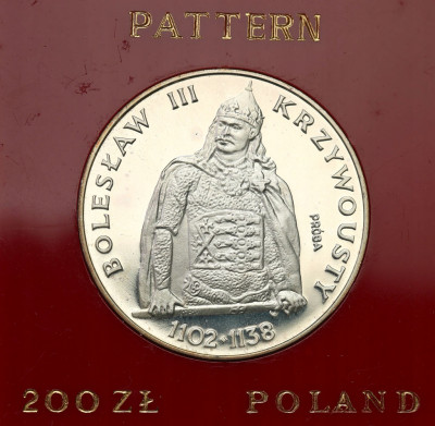 PRÓBA srebro 200 złotych 1982 Krzywousty półp.