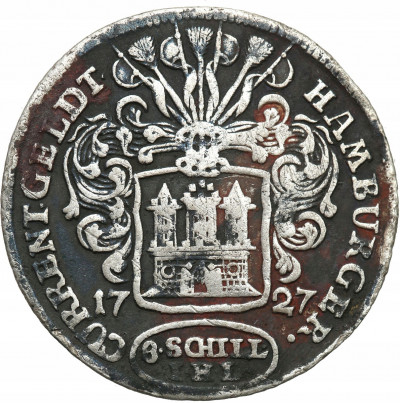 Niemcy, Hamburg. 8 szylingów 1727 st. 3