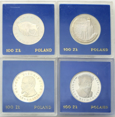PRL. 100 złotych 1977, zestaw 4 sztuk - KOMPLET