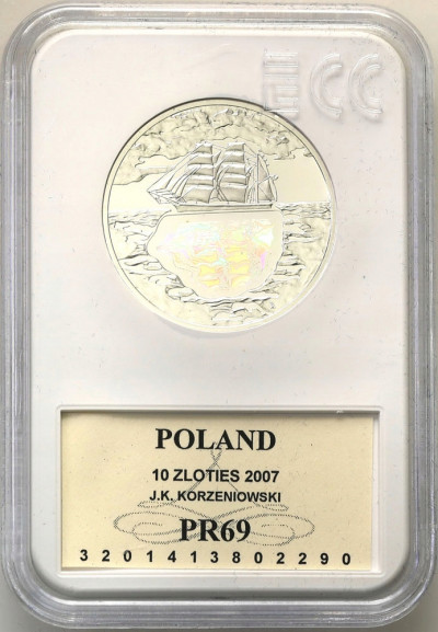 10 złotych 2007 Korzeniowski GCN PR69